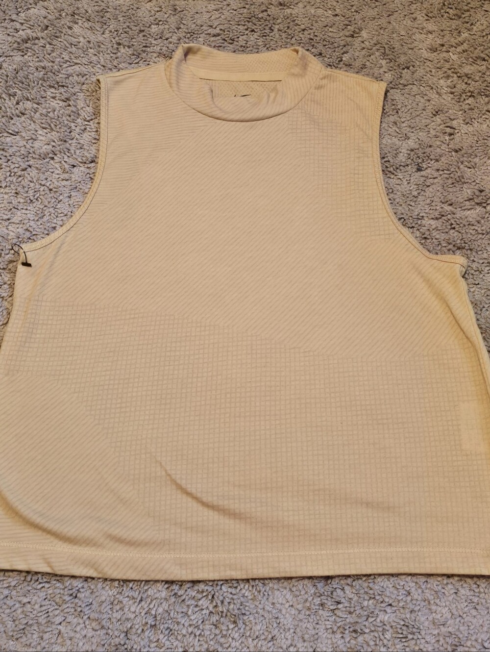 Nike Women's Small Dri Fit Teck Pack Sleeveless Mock Neck Tank Topaz Gold Yellow